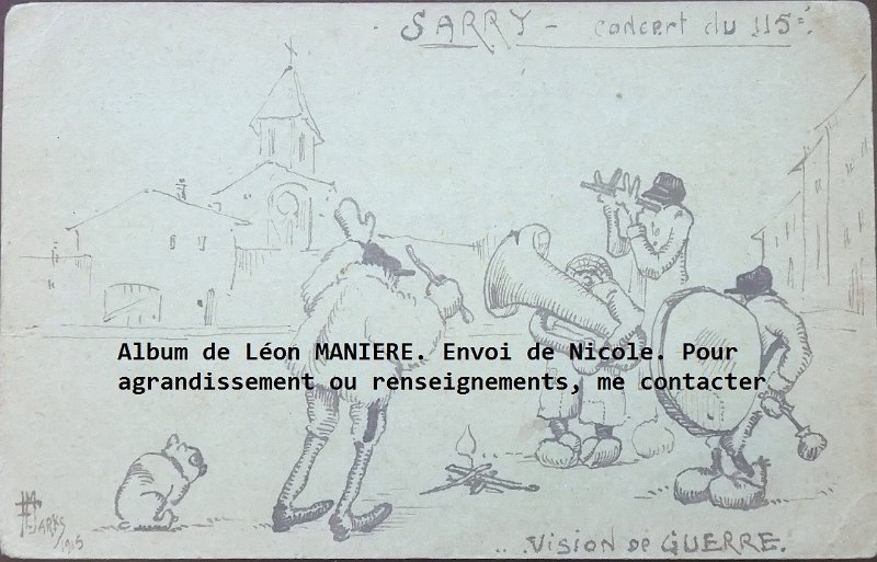 05.JPG - 5 : 1915. Dessin de Marks, musicien