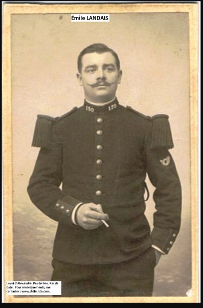 150eRI LANDAIS.jpg - Émile LANDAIs soldat au 150e régiment d'infanterie