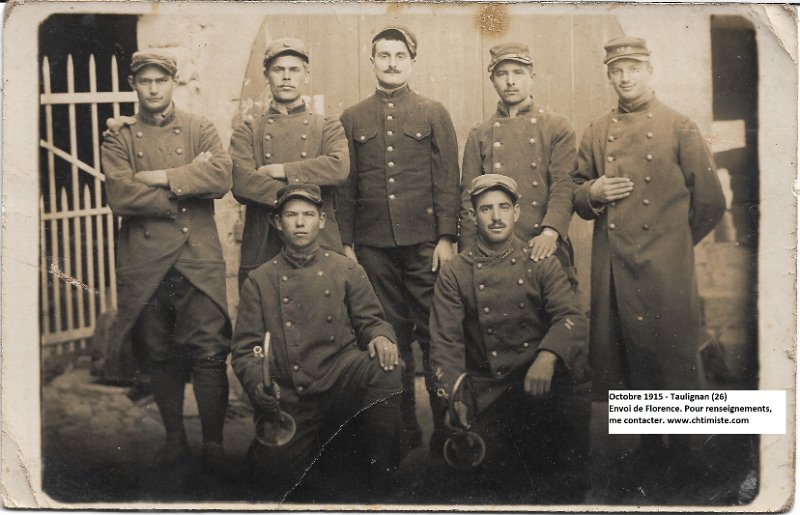 regiment158 18a.jpg - Photo N° 18 recto : Carte envoyée de Taulignen le 30 octobre 1915 par ROQUEFORT François de la 30e compagnie, groupe B du 158e régiment d'infanterie.