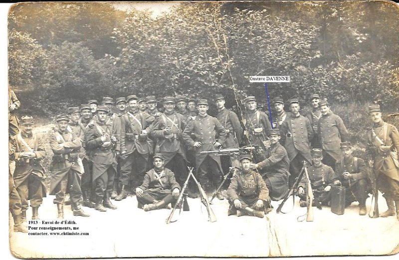 regiment161 29.jpg - Photo N° 29 :  Photo de 1913 - Gustave DAVENNE était au 161e régiment d'infanterie  à partir d'octobre 1913 - Prisonnier le 22 août 1914 à Mercy-le-Haut - Interné à Lechfeld puis Augsburg puisLausen