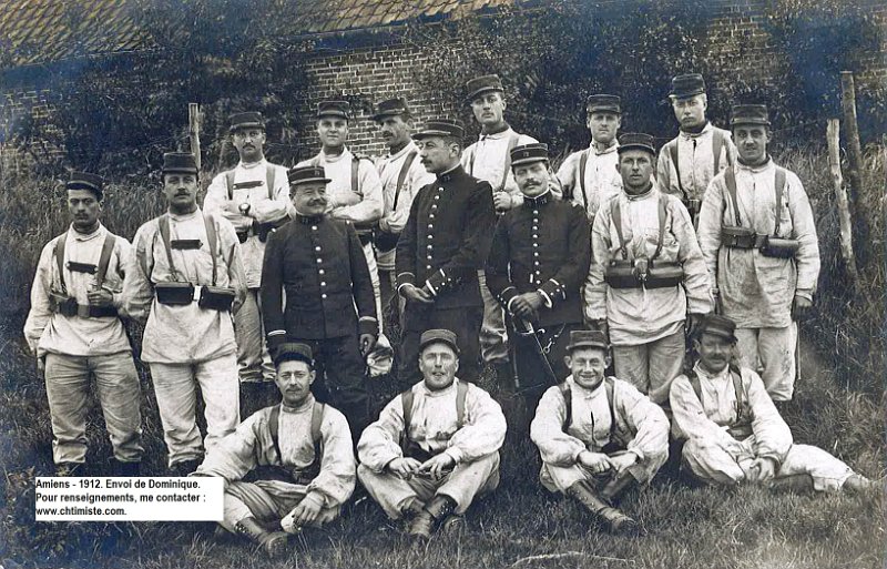 regiment72 27.jpg - Photo N° 27 : Amiens - 1912 - Quelques hommes du 72ème régiment d'infanterie