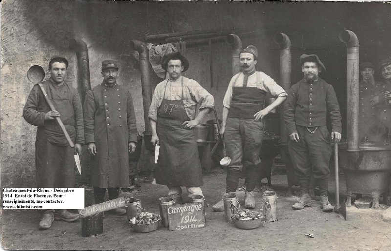 regiment97 11a.jpg - Photo N° 11 recto : Châteauneuf-du-Rhôme (Drôme), commune faisant partie du camp d'instruction de Valréas - Décembre 1914 - envoi de François ESCOFFIER (EXCOFFIER ?), 30e compagnie du 97e régiment d'infanterie, à Mr PAILLET