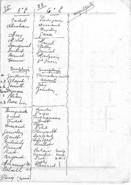 82eRAL FOUILLY Auguste 2.jpg - Liste des artilleurs établie par FOUILLY Auguste des 5e et 6e pièces