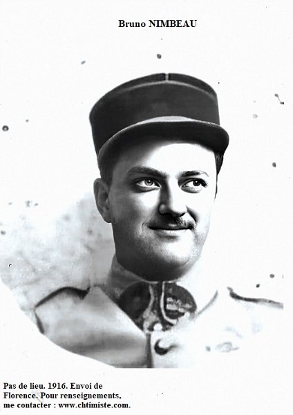 NIMBAUD.jpg - Bruno NIMBEAU - Sous- lieutenant au 85 régiment d'artillerie lourde - 1916