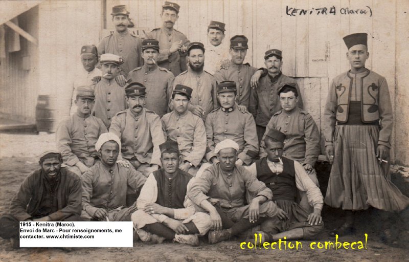 sectioninfirmiers21 1.jpg - Photo N° 1 : Kenitra (Maroc) -  Carte datée du 3 mars 1915. "magasin de réserve du service de santé à Kenitra"