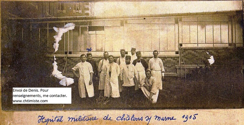sectioninfirmiers6 2.jpg - Photo N° 2 : Photo de Henri Malère de la 6e section d’infirmier à l’hôpital militaire de Châlons-sur-Marne.