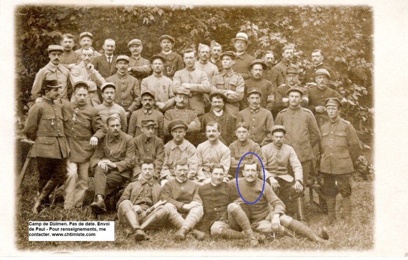 dulmen5.jpg - Photo n° 5 :  Louis Alexandre FOUGERE, prisonnier en avril 1916.. Sa FM : https://archives.lacharente.fr/ark:/61904/s00552b60532cfbe/55a01ac4becbc