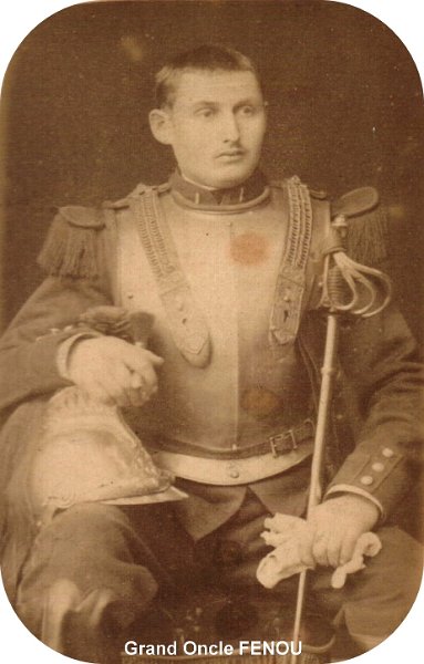 1eRC FENOU.jpg - FENOU Georges du 1e régiment de Cuirassiers. engagé volontaire pour 4 ans en 1892