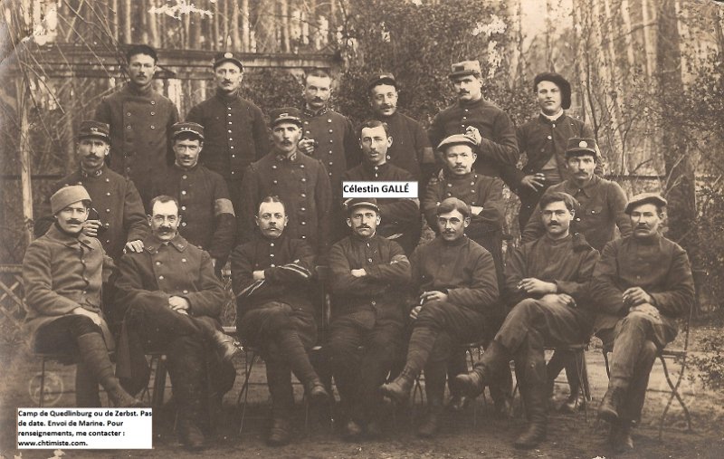 6.jpg - 6: Célestin GALLÉ du 16e régiment de Dragons, prisonniers dès le début de la guerre (21 août 1914) - Prisonnier au camp de Quedlinburg puis au camp de Zerbst.