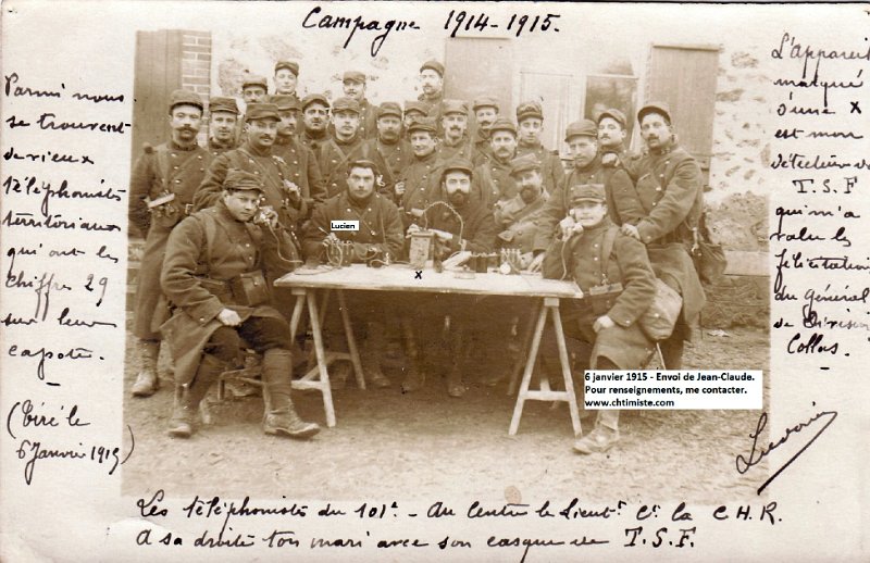 regimentterritorial29 11.jpg - Photo N° 11 : La photo de groupe est du 101e RI, mais quelques soldats du 29e territorial s'y sont glissés, comme indiqué sur la carte.