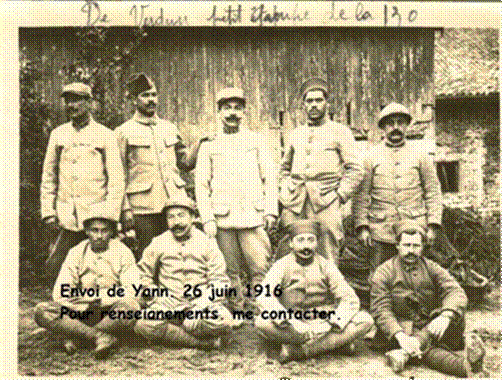 Titre : 1e régiment d’artillerie de campagne (1e RAC) – 26 juin 1916, Verdun - Description : 1e régiment d’artillerie de campagne (1e RAC) – 26 juin 1916, Verdun